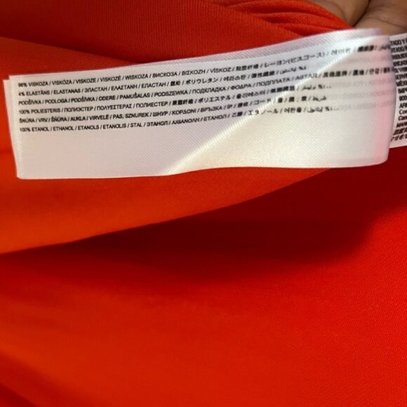 Mango, Ladies Metallic dress with neckline detail - Red. Size: 8. NWT. - Picture 10 of 14